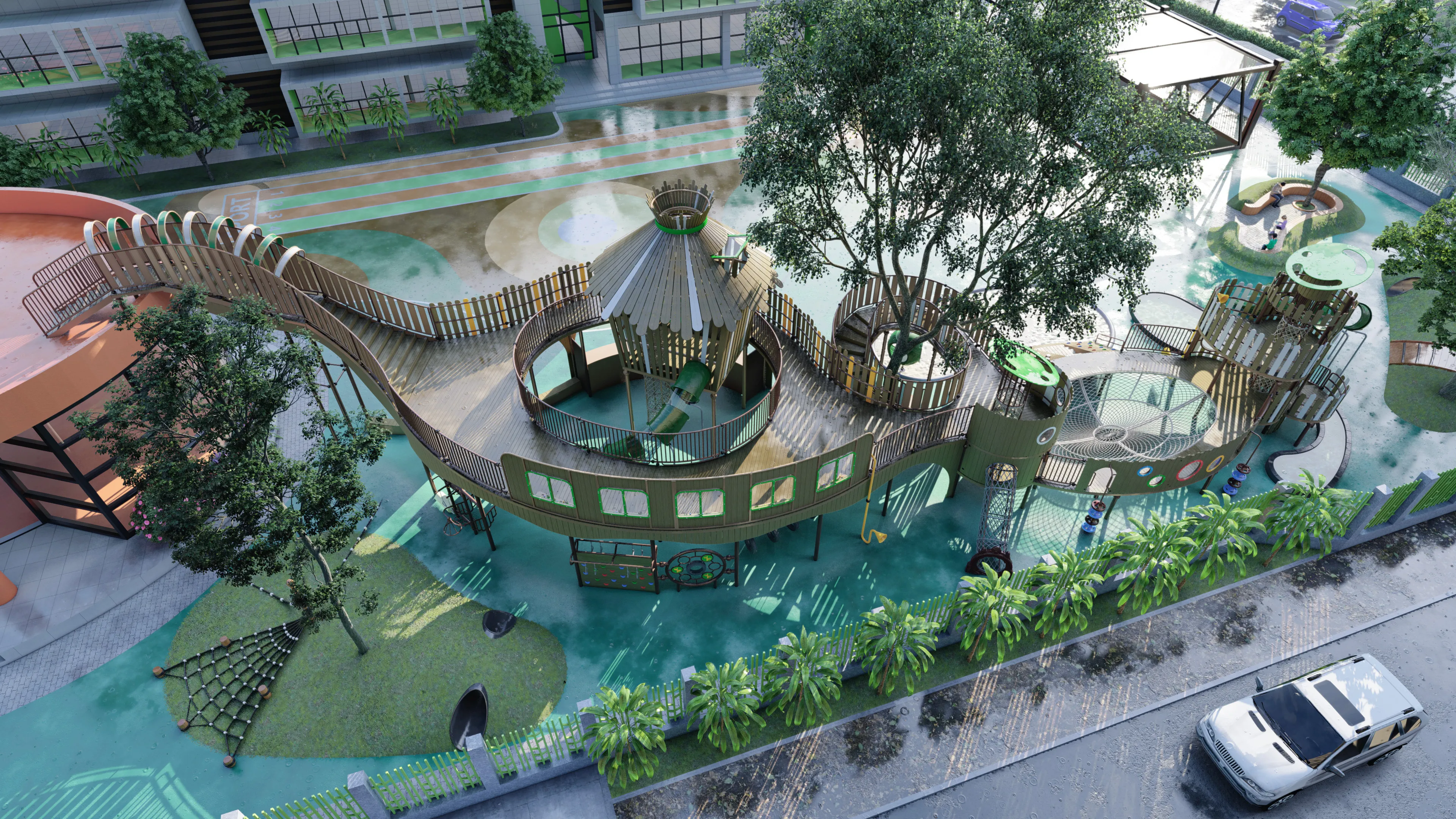 Compact Urban Family Play Spot